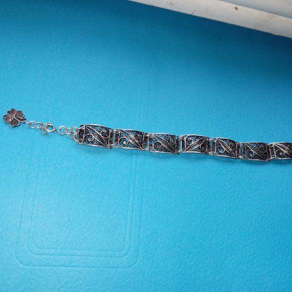 Antique silver bracelet - Picture 1 of 3